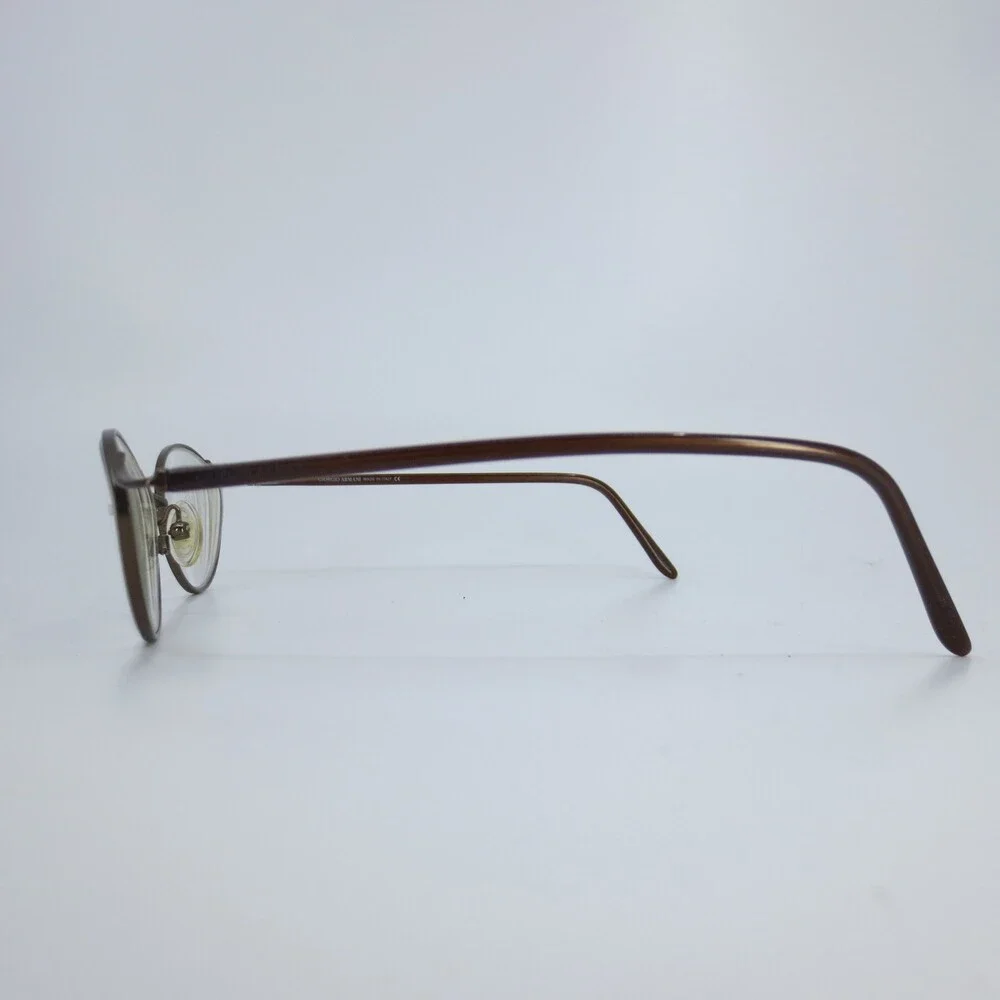 Giorgio Armani 1010 1126 Oval Eyeglasses Bronze Brown Metal Italy 48-17-130